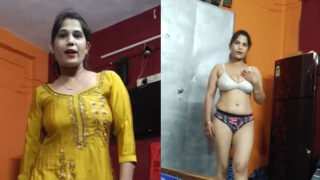 Sexy Punjabi girl ki bra panty wali selfie