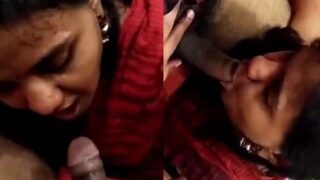 Young Tamil bhabhi blowjob de rahi hai